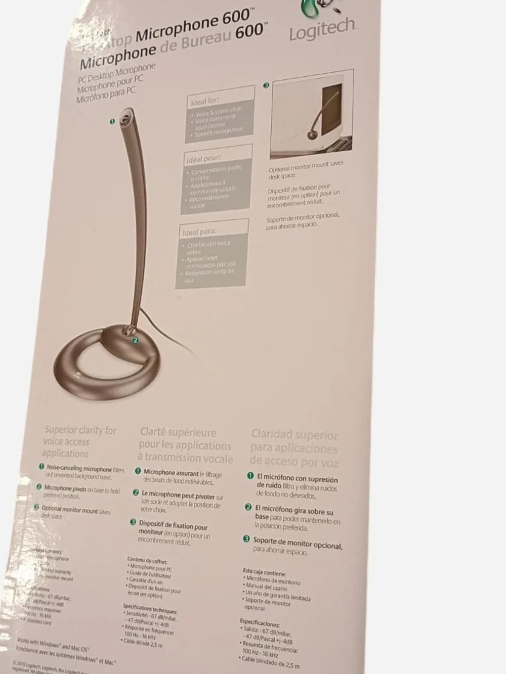 Logitech Desktop Microphone 600 **New**